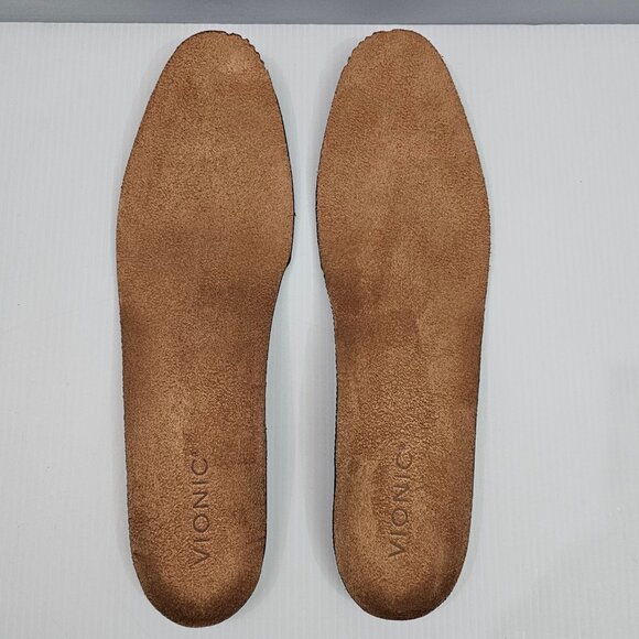 Vionic Charlotte Flat Loafer Womens 9.5 Black Leather Gold Chain Comfort Work - Picture 10 of 13